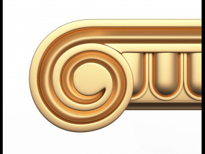 antique ionic capital 3D 모델