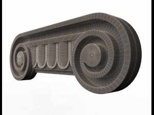 antique ionic capital 3D 모델