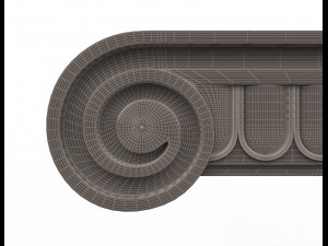 antique ionic capital 3D 모델