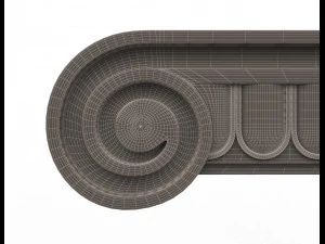 antique ionic capital 3D Model