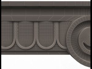 antique ionic capital 3D 모델