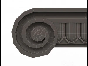 antique ionic capital 3D Model