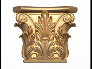antique ionic capital 02 Modello 3D