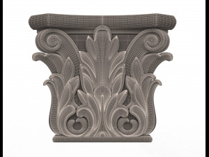 antique ionic capital 02 Modèle 3D