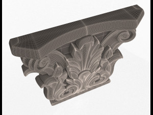 antique ionic capital 02 Modèle 3D