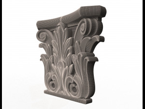 antique ionic capital 02 Modèle 3D