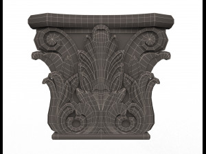 antique ionic capital 02 Modèle 3D