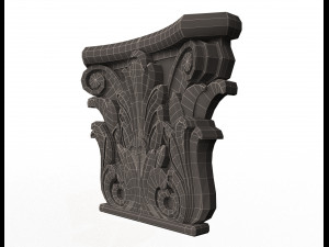 antique ionic capital 02 Modèle 3D
