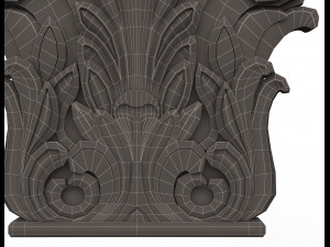 antique ionic capital 02 Modèle 3D