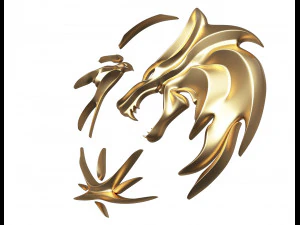 bas-relief of wolves 3D Model