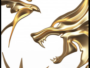 bas-relief of wolves 3D मॉडल