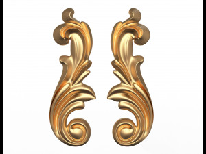carved decoration cnc 06 3D Model