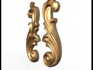 carved decoration cnc 06 3D Model