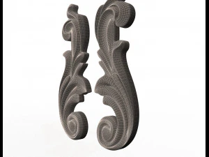 carved decoration cnc 06 3D Model