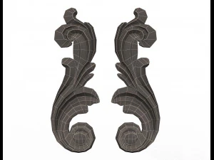 carved decoration cnc 06 3D Model