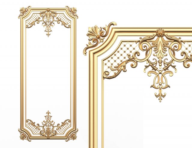carved decoration panel for cnc Model 3D .c4d .max .obj .3ds .fbx .stl .blend 