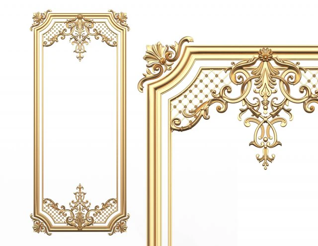 carved decoration panel for cnc 3D Model .c4d .max .obj .3ds .fbx .stl .blend 
