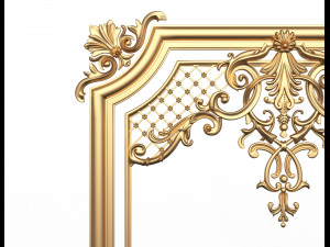 carved decoration panel for cnc Model 3D