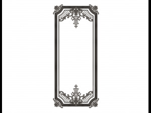carved decoration panel for cnc Model 3D