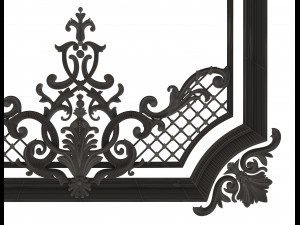 carved decoration panel for cnc Model 3D