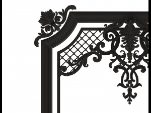 carved decoration panel for cnc Model 3D