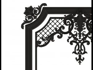 carved decoration panel for cnc 3D Model