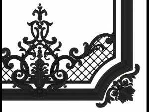 carved decoration panel for cnc Model 3D
