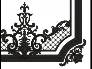 carved decoration panel for cnc 3D Model
