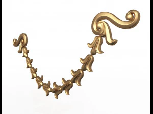 carved guirlande onlay 03 3D Model