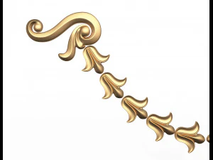carved guirlande onlay 03 3D Model