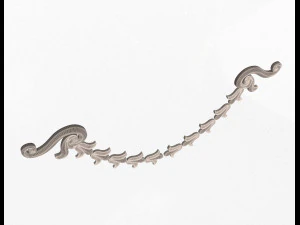 carved guirlande onlay 03 3D Model