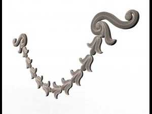 carved guirlande onlay 03 3D Model
