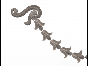 carved guirlande onlay 03 3D Modell