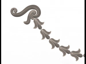 carved guirlande onlay 03 3D Model