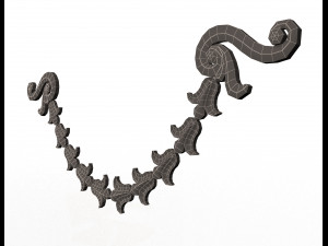 carved guirlande onlay 03 3D Modell