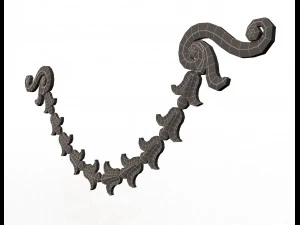 carved guirlande onlay 03 3D Model