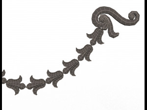 carved guirlande onlay 03 3D Modell