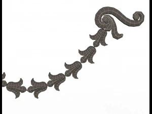 carved guirlande onlay 03 3D Model