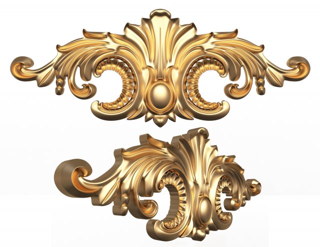 carved plaster molding decoration Model 3D .c4d .max .obj .3ds .fbx .stl .blend 