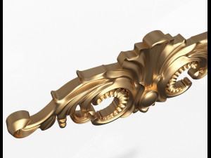 carved plaster molding decoration Model 3D