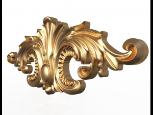 carved plaster molding decoration Model 3D