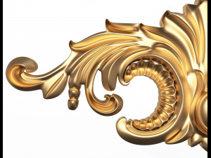 carved plaster molding decoration Model 3D