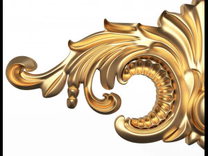 carved plaster molding decoration 3D Model