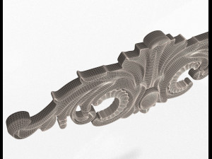 carved plaster molding decoration Model 3D