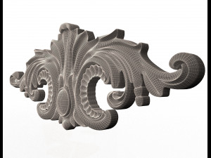 carved plaster molding decoration Model 3D