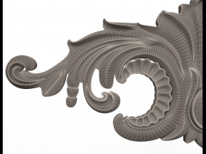 carved plaster molding decoration Model 3D