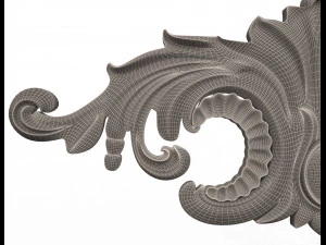 carved plaster molding decoration 3D Model