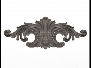 carved plaster molding decoration Model 3D
