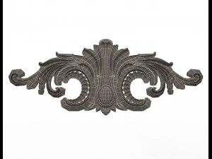 carved plaster molding decoration 3D Model