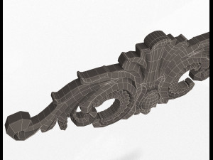 carved plaster molding decoration Model 3D